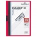 Durable 220303 Vinyl DuraClip Report Cover w/Clip, Letter, Holds 30 Pages, Clear/Red