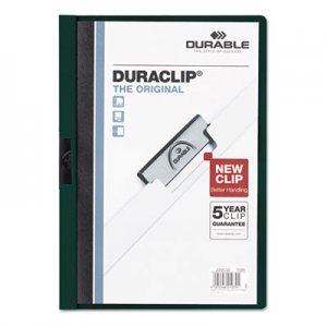 Durable 220357 Vinyl DuraClip Report Cover, Letter, Holds 30 Pages, Clear/Graphite