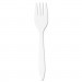 Dart F6BW Style Setter Mediumweight Plastic Forks, White, 1000/Carton