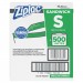 Ziploc SJN682255 Resealable Sandwich Bags, 1.2 mil, 6.5" x 6", Clear, 500/Box