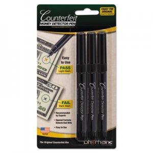 Dri-Mark DRI3513B1 Smart Money Counterfeit Bill Detector Pen for Use w/U.S. Currency, 3/Pack