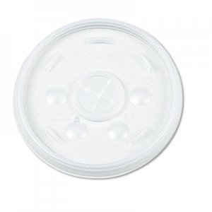 Dart 16SL Plastic Lids, for 16oz Hot/Cold Foam Cups, Slip-Thru Lid, White, 1000/Carton