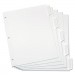 Oxford OXF11313 Custom Label Tab Dividers with Self-Adhesive Tab Labels, 5-Tab, 11 x 8.5, White, 5 Sets