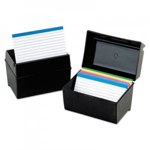 Oxford OXF01351 Plastic Index Card File, 300 Capacity, 5 5/8w x 3 5/8d, Black