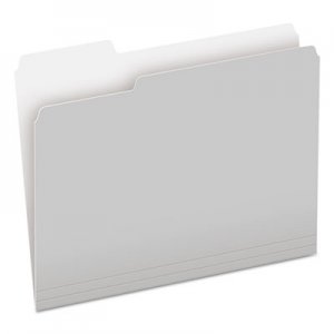 Pendaflex PFX15213GRA Colored File Folders, 1/3-Cut Tabs, Letter Size, Gray/Light Gray, 100/Box