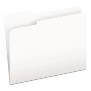 Pendaflex PFX15213WHI Colored File Folders, 1/3-Cut Tabs, Letter Size, White, 100/Box