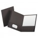 Oxford OXF53405 Linen Finish Twin Pocket Folders, Letter, Gray, 25/Box