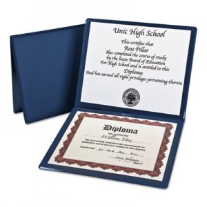 Oxford OXF44212 Diploma Cover, 12 1/2 x 10 1/2, Navy