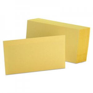 Oxford OXF7320CAN Unruled Index Cards, 3 x 5, Canary, 100/Pack
