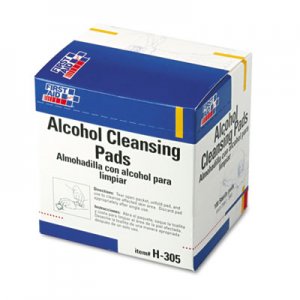 First Aid Only FAOH305 Alcohol Cleansing Pads, Dispenser Box, 100/Box