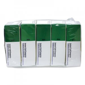 First Aid Only FAOB5035 Instant Cold Compress, 5 Compress/Pack, 4" x 5", 5/Pack