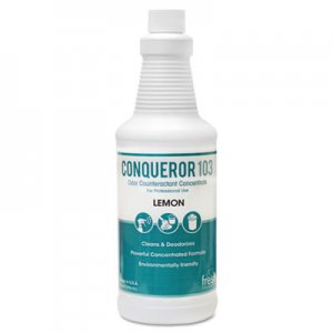Fresh Products FRS1232WBLECT Conqueror 103 Odor Counteractant Concentrate, Lemon, 32 oz Bottle, 12/Carton