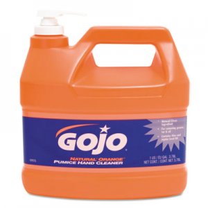 GOJO GOJ095504EA Natural Orange Pumice Hand Cleaner, Orange Citrus, 1gal Pump