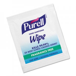 PURELL GOJ902210BX Sanitizing Hand Wipes, 5 x 7, 100/Box