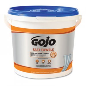 GOJO GOJ629902CT FAST TOWELS Hand Cleaning Towels, 9 x 10, White, 225/Bucket, 2 Buckets/Carton