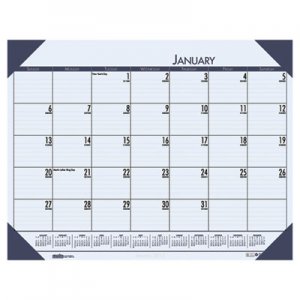 House of Doolittle HOD12440 EcoTones Ocean Blue Monthly Desk Pad Calendar, 22 x 17, 2016