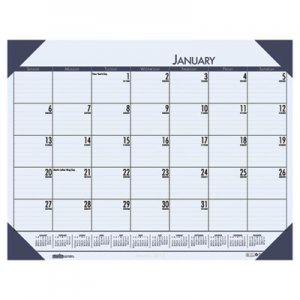House of Doolittle HOD12440 EcoTones Ocean Blue Monthly Desk Pad Calendar, 22 x 17, 2016