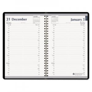 House of Doolittle HOD28802 Daily Appointment Book, 15-Minute Apppointments, 8 x 5, Black, 2017