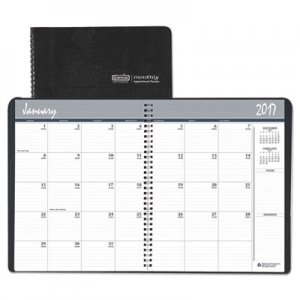 House of Doolittle HOD26202 Recycled Ruled Monthly Planner, 14-Month Dec.-Jan., 8 1/2 x 11, Black, 2016-2018