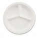 Chinet HUH21204CT Paper Dinnerware, 3-Comp Plate, 10 1/4" dia, White, 500/Carton