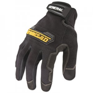 Ironclad IRNGUG04L General Utility Spandex Gloves, Black, Large, Pair