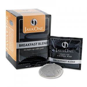 Java One JAV30220 Coffee Pods, Breakfast Blend, Single Cup, 14/Box