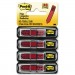 Post-it Flags MMM684RDSH Arrow Message 1/2" Page Flags in Dispenser, "Sign Here", Red, 80/Pack