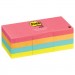 Post-it Notes MMM653AN Original Pads in Cape Town Colors, 1 1/2 x 2, 100/Pad, 12 Pads/Pack