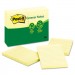 Post-it Greener Notes MMM660RPYW Recycled Note Pads, 4 x 6, Lined, Canary Yellow, 100-Sheet, 12/Pack