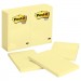 Post-it Notes MMM659YW Original Pads in Canary Yellow, 4 x 6, 100-Sheet, 12/Pack