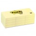 Post-it Notes MMM653YW Original Pads in Canary Yellow, 1 1/2 x 2, 100-Sheet, 12/Pack