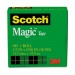 Scotch MMM810121296 Magic Tape, 1/2" x 1296", 1" Core, Clear
