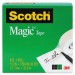 Scotch MMM810341296 Magic Tape, 3/4" x 1296", 1" Core, Clear