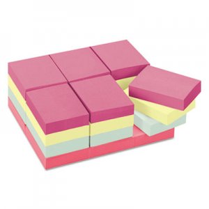 Post-it Notes MMM65324APVAD Original Pads in Marseille Colors, Value Pack, 1 1/2 x 2, 100/Pad, 24 Pads