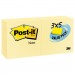 Post-it Notes MMM65524VADB Original Pads in Canary Yellow, 3 x 5, 50/Pad, 24 Pads/Pack