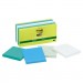 Post-it Notes Super Sticky MMM65412SST Recycled Notes in Bora Bora Colors, 3 x 3, 90/Pad, 12 Pads/Pack