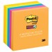 Post-it Notes Super Sticky MMM6545SSUC Pads in Rio de Janeiro Colors, 3 x 3, 90/Pad, 5 Pads/Pack