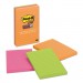 Post-it Notes Super Sticky MMM6603SSUC Pads in Rio de Janeiro Colors, Lined, 4 x 6, 90-Sheet Pads, 3