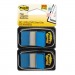 Post-it Flags MMM680BE2 Standard Page Flags in Dispenser, Blue, 100 Flags/Dispenser