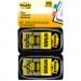 Post-it Flags MMM680NZ2 Arrow Message 1" Page Flags, "Notarize," Yellow, 2 50-Flag Dispensers/Pack
