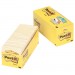 Post-it Notes MMM65418CP Original Pads in Canary Yellow, Cabinet Pack, 3 x 3, 90-Sheet, 18/Pack