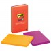 Post-it Notes Super Sticky MMM6603SSAN Pads in Marrakesh Colors, 4 x 6, Lined, 90/Pad, 3 Pads/Pack