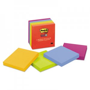 Post-it Notes Super Sticky MMM6545SSAN Pads in Marrakesh Colors, 3 x 3, 90/Pad, 5 Pads/Pack