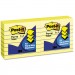 Post-it Pop-up Notes MMMR335YW Original Canary Yellow Pop-Up Refill, Lined, 3 x 3, 100-Sheet, 6/Pack