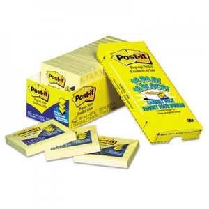 Post-it Pop-up Notes MMMR33018CP Original Canary Yellow Pop-Up Refill Cabinet Pack, 3 x 3, 90/Pad, 18