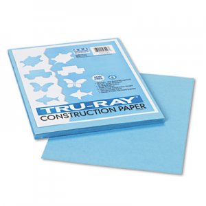 Pacon PAC103016 Tru-Ray Construction Paper, 76 lbs., 9 x 12, Sky Blue, 50 Sheets/Pack