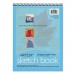 Pacon 103207 Artist's Sketch Book, Unruled, 80lb, 9 x 12, White, 30 Sheets