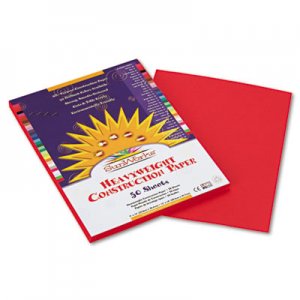SunWorks 9903 Construction Paper, 58 lbs., 9 x 12, Holiday Red, 50 Sheets/Pack