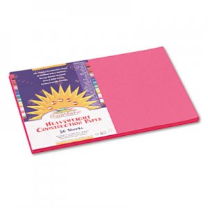 SunWorks PAC9107 Construction Paper, 58 lbs., 12 x 18, Hot Pink, 50 Sheets/Pack