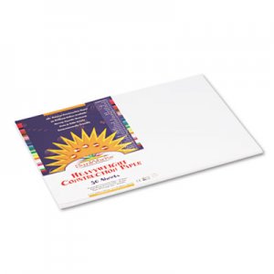 SunWorks PAC8707 Construction Paper, 58 lbs., 12 x 18, Bright White, 50 Sheets/Pack